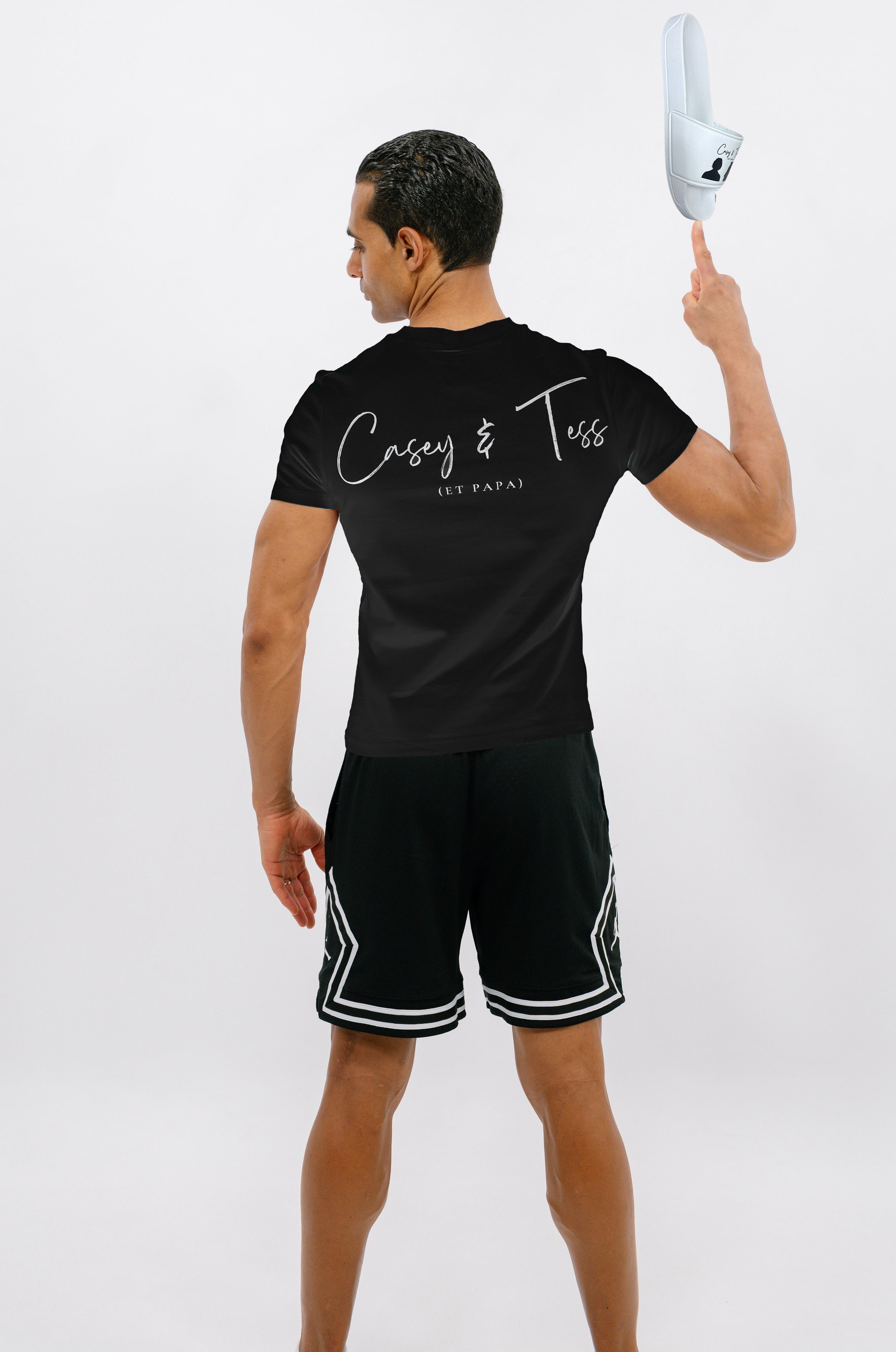 T-shirt officiel unisexe noir "Casey & Tess (et papa)"